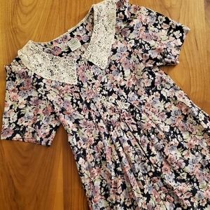 VINTAGE Laura Ashley Floral Cottagecore Dress size 12